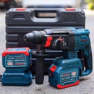 Máy khoan bê tông dùng pin Boshun  không chổi than - 02 pin 15 cell 6.0Ah